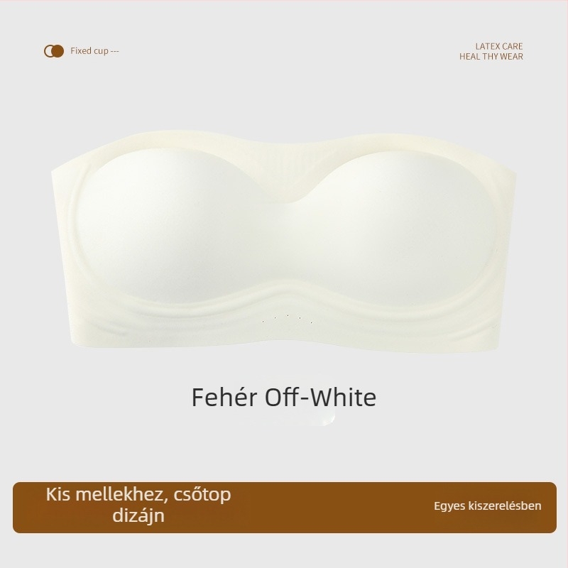 Váll nélküli bustier felső, csúszásmentes, szép hátsó rész és fix kosár – lélegző nylon
