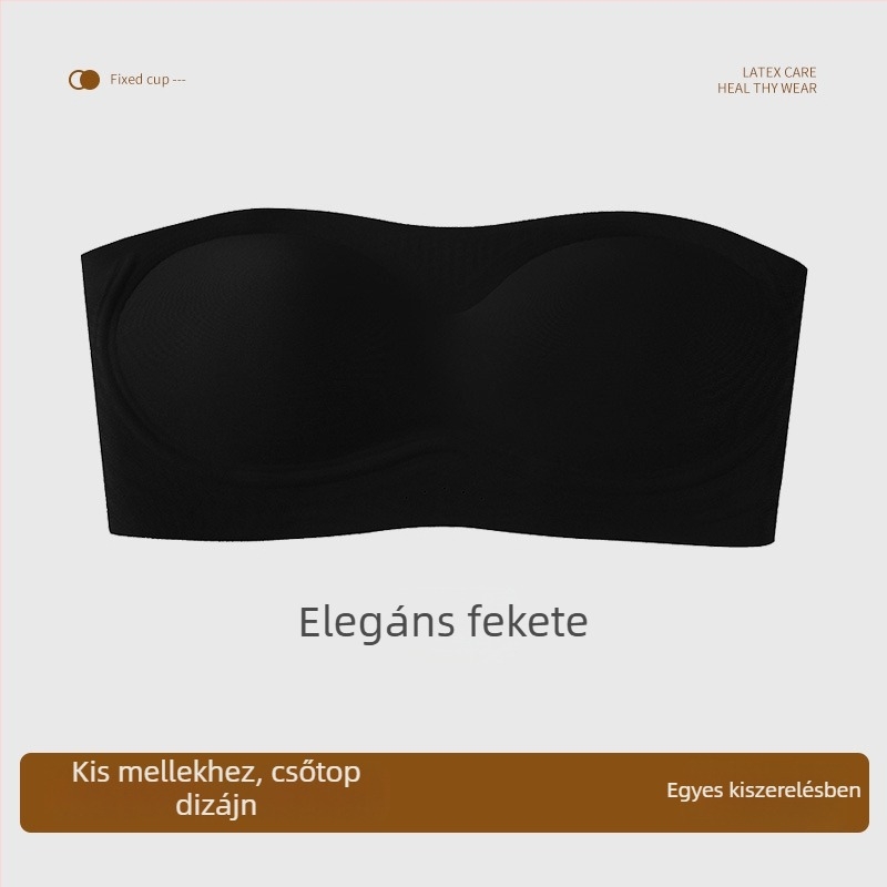 Váll nélküli bustier felső, csúszásmentes, szép hátsó rész és fix kosár – lélegző nylon