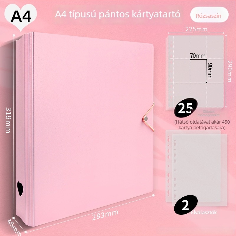 Gyerekeknek készült fotóalbum, PP borítású, laza kötésű (loose-leaf), nyomtatott logó, testreszabható feldolgozás