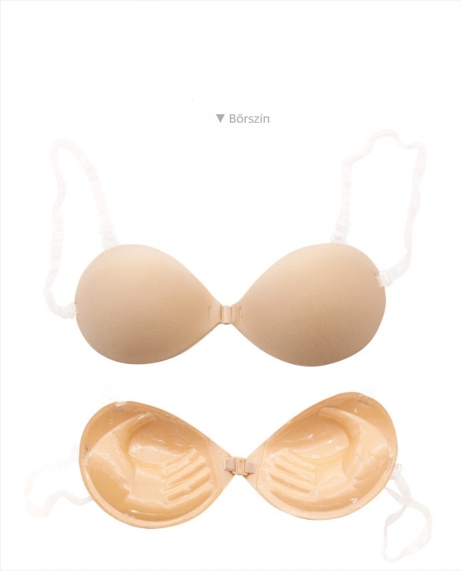 Ragasztó melltapasz tenyér alakú, vastagított csipkés hímzéssel, láthatatlan push-up hatású, esküvői fotózáshoz.
