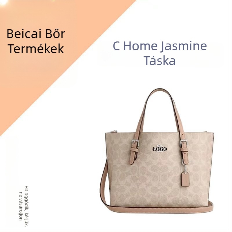 Jasmine Tote Táska — Városi egyszerűség, műbőr, horizontális négyszögletes forma, cipzár, laminált belső zseb