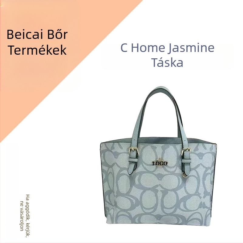 Jasmine Tote Táska — Városi egyszerűség, műbőr, horizontális négyszögletes forma, cipzár, laminált belső zseb