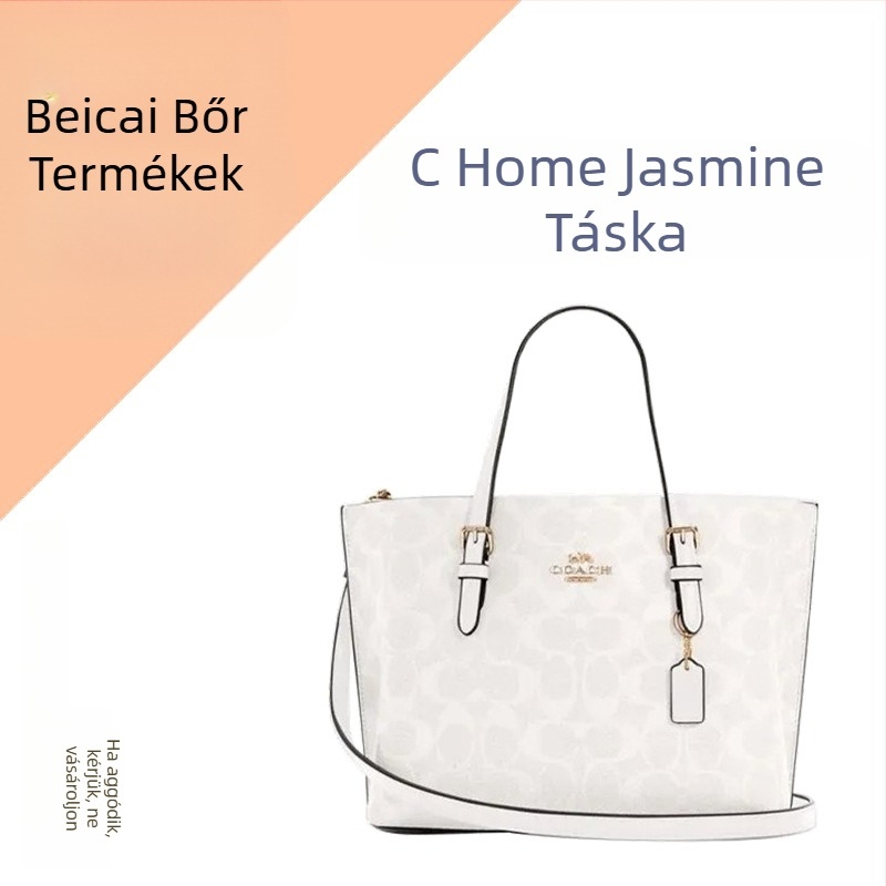 Jasmine Tote Táska — Városi egyszerűség, műbőr, horizontális négyszögletes forma, cipzár, laminált belső zseb
