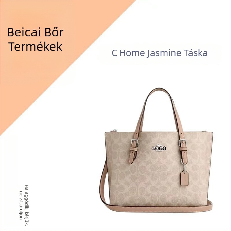 Jasmine Tote Táska — Városi egyszerűség, műbőr, horizontális négyszögletes forma, cipzár, laminált belső zseb