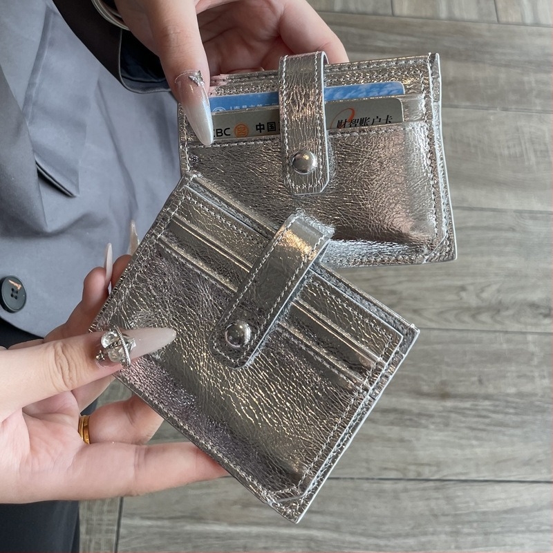 RFID kártyatartó – Valódi bőr, Másodlagos marhabőr, Nőknek, Városi minimalizmus, Poliészter bélés
