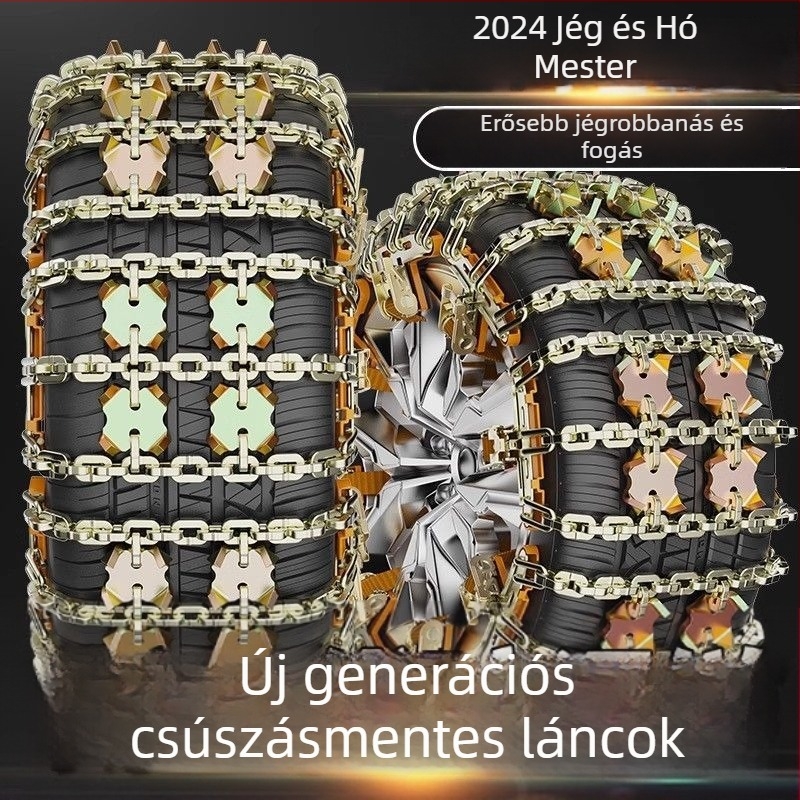 Tiger Claw Field Chain hólánc minden járműhöz, acélból, 165–275 mm kerékabroncsokra illeszkedik, 2000 g tömeg