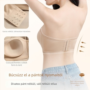 Nylon váll nélküli csőtop – csúszásmentes, varrásmentes, hátnélküli