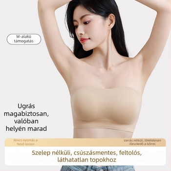 Nylon váll nélküli csőtop – csúszásmentes, varrásmentes, hátnélküli
