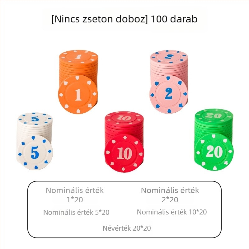 Chipok Mahjong- és játékszobákhoz - Texas Hold'em póker chip, PS műanyag, márka Bairuo, kód 222, eredet Ningbo, Zhejiang