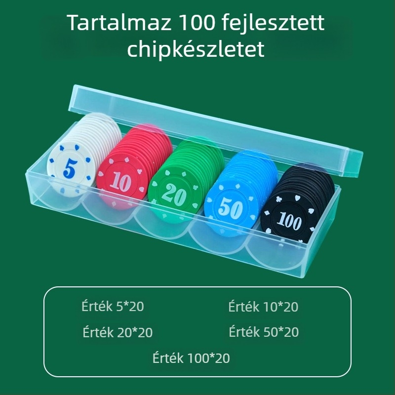 Chipok Mahjong- és játékszobákhoz - Texas Hold'em póker chip, PS műanyag, márka Bairuo, kód 222, eredet Ningbo, Zhejiang