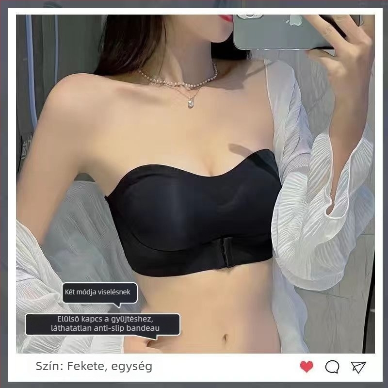 Csőtop melltartó nélkül, 3/4 kosár, közepes kosárforma, Ice Silk nylon anyag