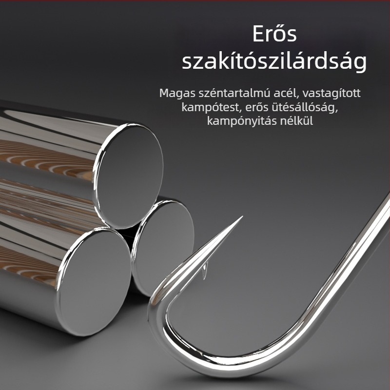 8 cm gyors horog rövid előtétvezetéssel, dupla horog, késztermék Meizhou módszerhez, Kantō-stílusú horog, erős harcsa horog
