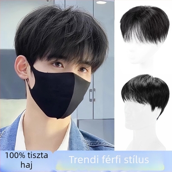 Star smile Férfi rövid paróka, teljesen kézzel szőtt felsőrésszel, 100% emberi haj, modell 1820