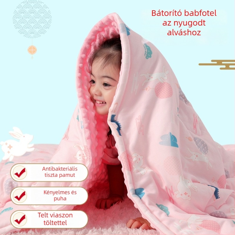 Baba takaró 95% pamut, rajzfilmszínű mintázat, 1–3 éveseknek, PANPAN TREE