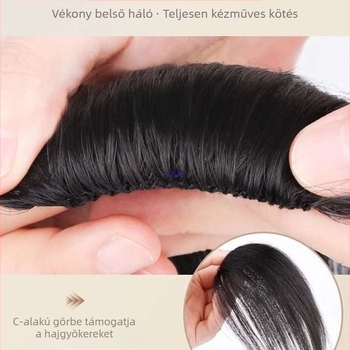 Huang you Férfi paróka – valós emberi hajból, homlokfedés a hajhullás esetén