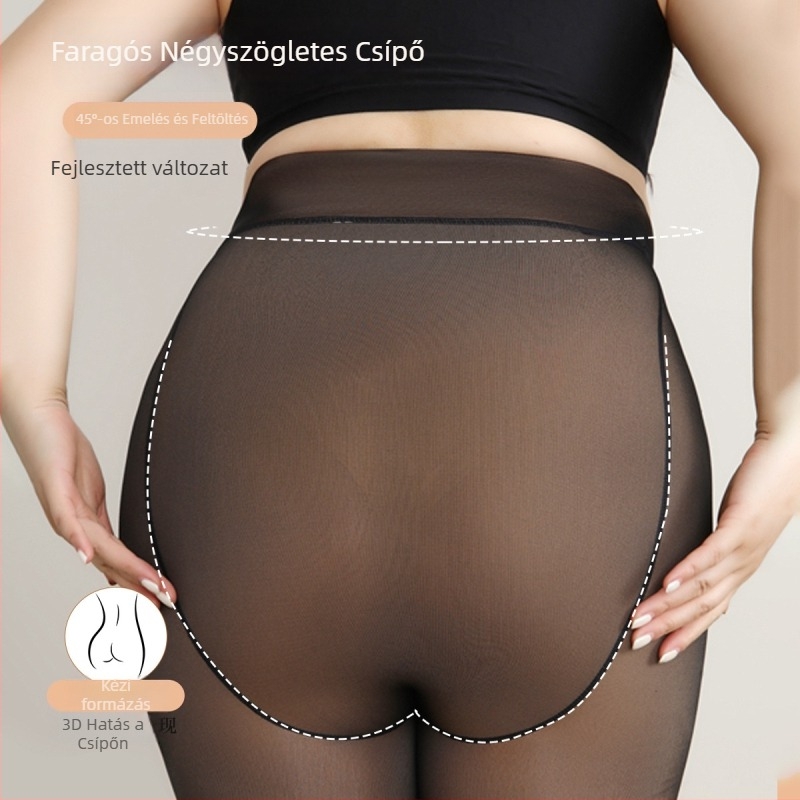 Plusz méretű szürke magas derekú thermal leggings nőknek, őszi–téli külső viseletre, vastag és meleg