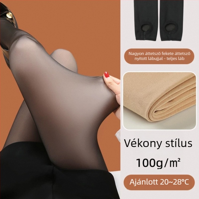 Plusz méretű szürke magas derekú thermal leggings nőknek, őszi–téli külső viseletre, vastag és meleg