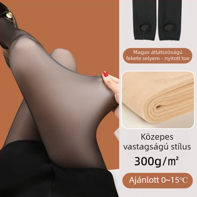 Plusz méretű szürke magas derekú thermal leggings nőknek, őszi–téli külső viseletre, vastag és meleg