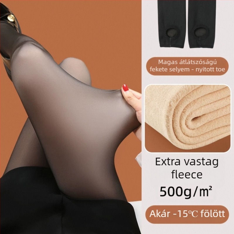 Plusz méretű szürke magas derekú thermal leggings nőknek, őszi–téli külső viseletre, vastag és meleg