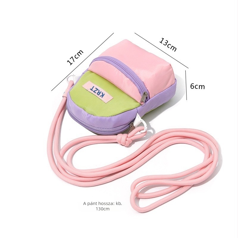 Happy Million crossbody telefon táska – városi egyszerű stílus, Oxford anyag, belső mobiltelefon zseb, 2025 tavasz
