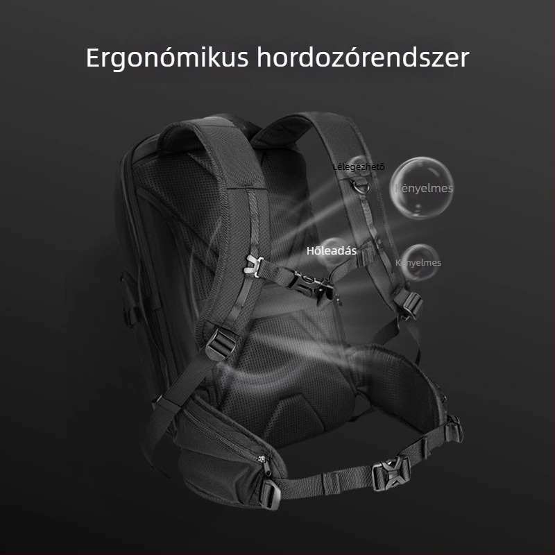 Üzleti hátizsák laptophoz, városi egyszerű stílus, Oxford anyag, cipzáras zárás, vízálló