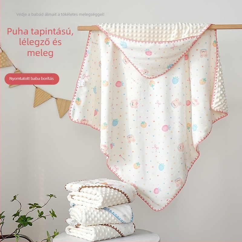 Tej velúr babatakaró újszülötteknek, 3 éves korig — mindhárom évszakhoz, 300–500 g, testreszabható
