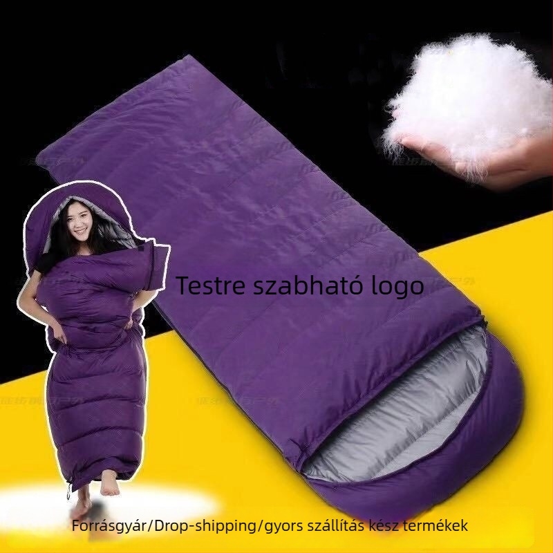 Pehelytöltetű hálózsák, boríték-stílus, felnőtteknek, súly 600-3000