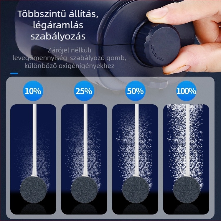 Jingye oxigénpumpa – aranyhalak számára, négyfejű aerátor nagy levegőmennyiséggel, háztartási akváriumi vízszivattyú, 1 kg