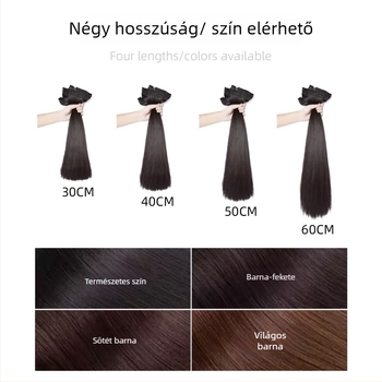 Paróka darab — teljesen kézzel készített, egyenes haj, modell QY-20, hőálló rostok