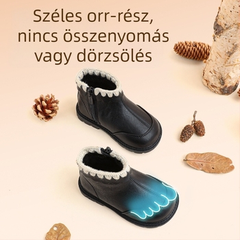 Inbemini gyerek téli csizma, fleece bélés, csúszásmentes gumitalp, oldalsó cipzár, alacsony szár
