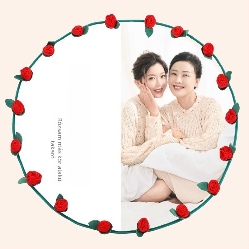 Rózsamintás flanel takaró | Minden évszakra, 300–500 g poliészter, Flanel takaró, Stílus: Új kínai stílus