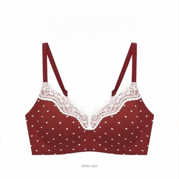Sima csipkés virágmintás melltartó szett, kosár 3/4, tiszta pamut anyag, bélés elasztikával, emelés és gyűjtés, hátul három sor kampó, rögzített dupla pántok