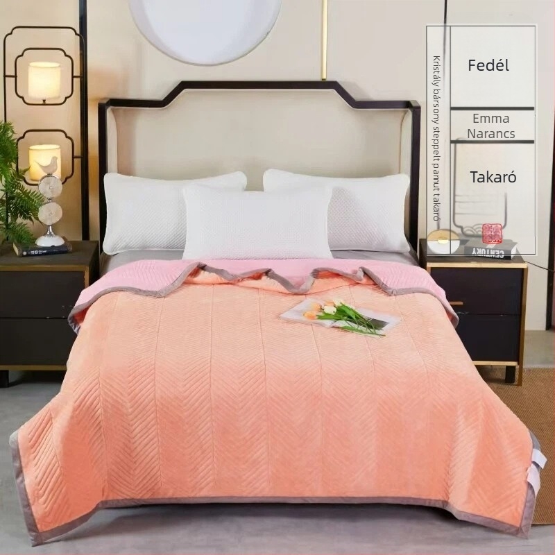 Kristályos velúr pléd poliészter töltettel, gépben mosható, vastag, többfunkciós csúszásmentes tatami quilt