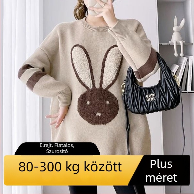 Kapucnival ellátott kötött pulóver ősz-télre, kismamáknak, Ice Silk anyag, fél-nyakú garbó, hercegnő-stílusú ujjak