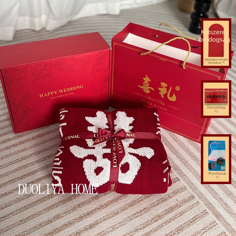 Esküvői takaró akril szálakból, 500-799 g, minden évszakban használható, szálas takaró