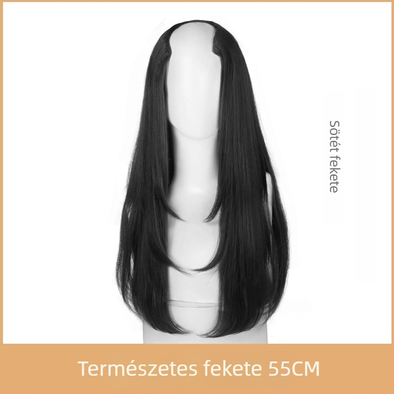 Hosszú paróka, Layer Buckle modell, hőálló szálak, természetes stílus, forma megváltoztatása