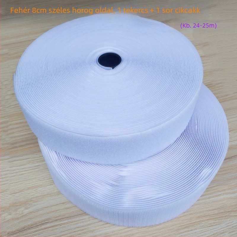 Velcro szalag varráshoz ruhákhoz, lábbelikhez és sapkákhoz; 50% nylon + 50% poliészter.