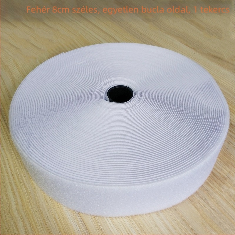 Velcro szalag varráshoz ruhákhoz, lábbelikhez és sapkákhoz; 50% nylon + 50% poliészter.