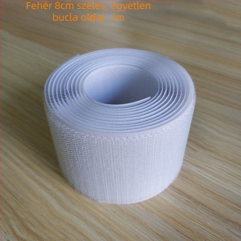 Velcro szalag varráshoz ruhákhoz, lábbelikhez és sapkákhoz; 50% nylon + 50% poliészter.