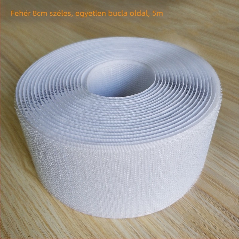 Velcro szalag varráshoz ruhákhoz, lábbelikhez és sapkákhoz; 50% nylon + 50% poliészter.