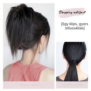 Fountain ponytail paróka – hőálló rostból, mechanikus feldolgozás, nőknek, modell Fountain ponytail, nem festhető és nem dauerolható