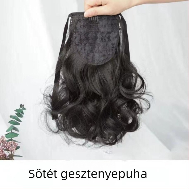 Póthaj paróka: göndör, nagy hullámok, rögzítő szalag, magas hőmérsékletű szintetikus rost, modell 360