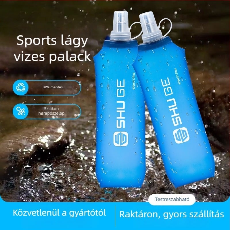 Sportöv táska összecsukható szilikon vizestálkal, vízálló, ultrakönnyű, strapabíró, futáshoz