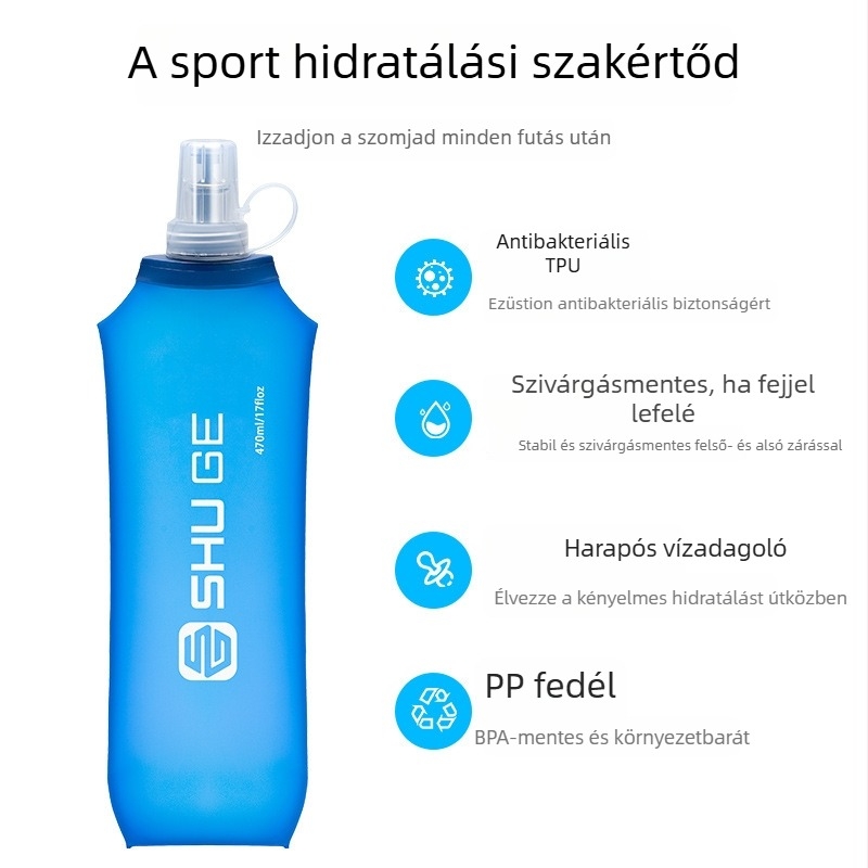 Sportöv táska összecsukható szilikon vizestálkal, vízálló, ultrakönnyű, strapabíró, futáshoz