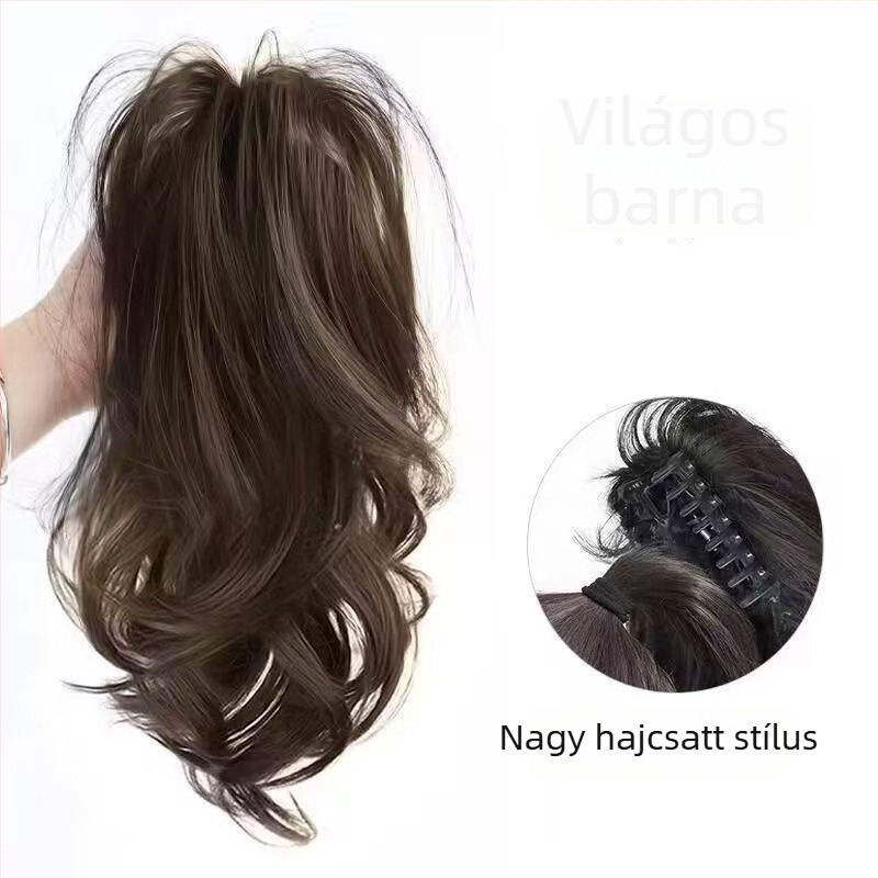 Clip-in göndör lófarok paróka nőknek, Pear Blossom stílus, haj hőálló huzalból, mechanizmusos klipsz, nem permelhető vagy festhető