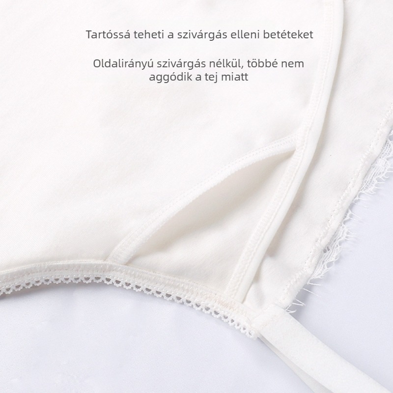 Terhes nők szoptatós topp sling-stílusban, dupla emelő dizájnnal és beépített mellszívó párnával (természetes pamut; V-nyakú; ujjatlan)