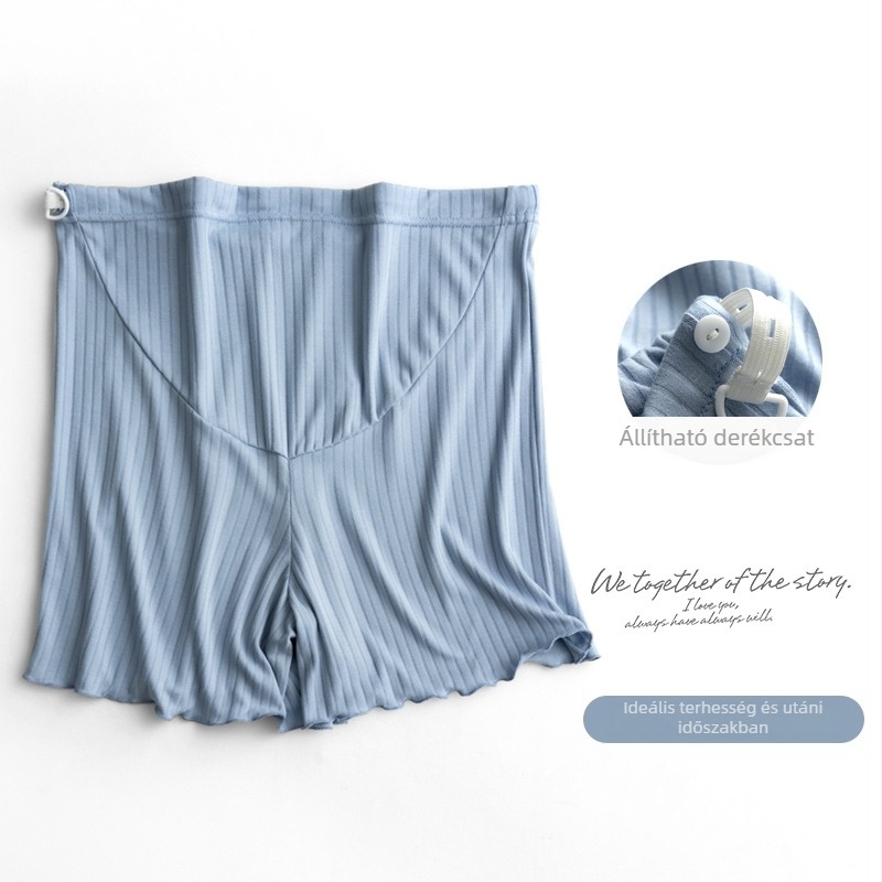 Kismama rövidnadrág nyárra, vékony Ice Silk anyag, lélegző, laza szabás, viszkóz/spandex