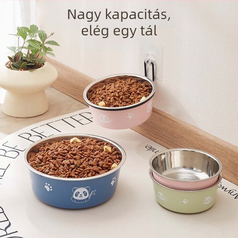 Mengdi rozsdamentes acél – kisállat tál, anti-slip dizájn, kutya és macska tál, eredet Taizhou, Zhejiang