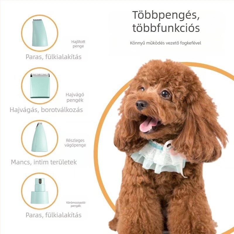 Elektromos kisállat-grooming készülék LED világítással, modell 2406A, ABS tokozás, kutyák és macskák számára, csomagolás 48 db.