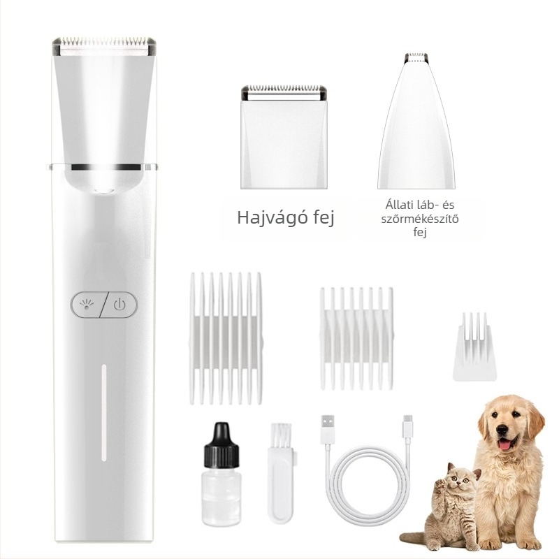 Elektromos kisállat-grooming készülék LED világítással, modell 2406A, ABS tokozás, kutyák és macskák számára, csomagolás 48 db.